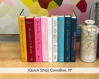 CovoBox— Pink Hidden Storage Secret Book Box Electronics Hider | Hide Router, Cable Modem, Cords, Outlets, Money, Docs | Made w Real Books