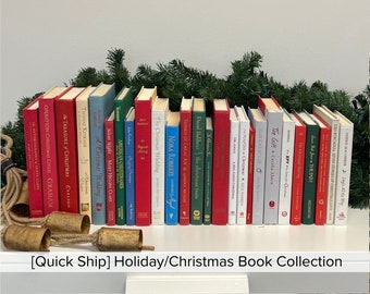 Weihnachtsbuch Dekor | Echte Bücher von Color | Weihnachten Urlaub Santa Klingel | Perfekt zum Anzeigen oder Lesen | Erschwinglich und preisgünstig