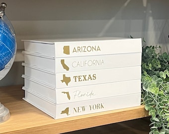 Personalized CovoBook™ | 50 States Edition | Custom Blank Hardcover Home Decor Unique Gift | Choose Font, Lettering, Book Color