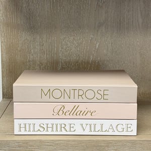 Personalized CovoBook™ 3 Book Set | Custom Title Text Name | Choose Font, Lettering Color | Blank Hardcover Decor Gift