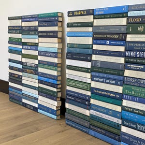 Arte de pared con lomos de libros™ / Mural de exhibición de galería de paneles cortados a medida / Elija sus colores y lomos/páginas combinados / ¡Hecho con libros reales!