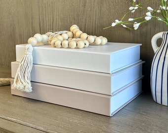 CovoBook™ Neutral Books Set | Real Blank Hardcover | Home Décor Office Staging Wedding Display Set Prop Interior Design Unique Gift