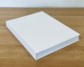 CovoBook White Coffee Table Book Real Blank Hardcover Modern Home Decor, Shelf Display, Prop, Staging, Wedding, Sketch Art Journal