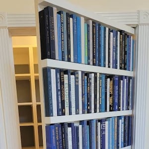 Secret Door Books™ | Trimmed Book Spines (Wood Panel) | DIY Custom Wall Art Gallery | Faux Fake Facade | Hidden Storage | Made w Real Books!