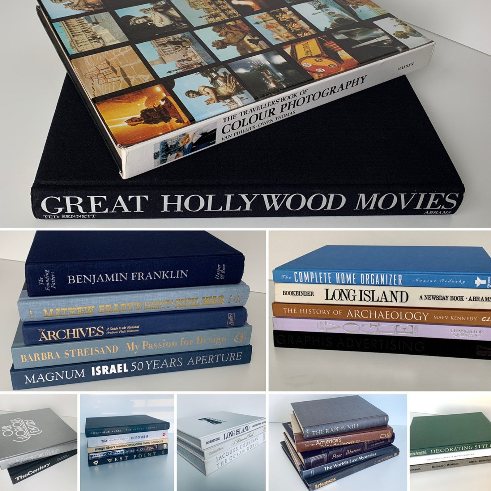 Coffee Table Book by Color Oversized Books Entry Table Etsy