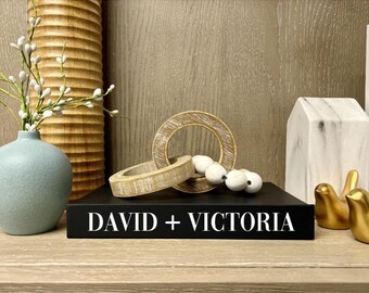 Personalized CovoBook™ | Custom Title Text Name | Choose Font, Lettering Color | Blank Hardcover Decor Gift | Price is PER 1 BOOK