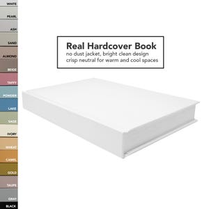 Personalized CovoBook™ WHITE | Custom Title Text Name | Choose Font, Lettering Color | Blank Hardcover Decor Gift | Price is PER 1 BOOK imagen 2