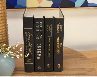 CovoBox— Hidden Storage Secret Book Box Electronics Hider | Hide Router, Cable Modem, Cords, Plugs, Outlets, Money, Docs | Made w Real Books