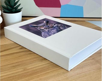 Personalized CovoBook™ Photo Edition | Custom Title Text Name | Choose Font, Lettering Color | Blank Hardcover Decor Gift | Price PER 1 BOOK