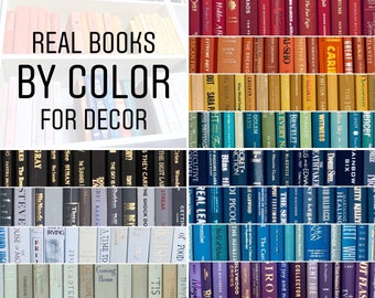 Real Books by Color™ | Choose your Colors | Office, Home, Staging, Wedding, Props, Shelf | Designer Thrift Used Decor | PRICE is PER 1 BOOK