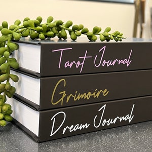 Personalized CovoBook™ | Custom Title Text Name Words | Choose Lettering Font, Color | Blank Hardcover Decor Unique Gift | Price PER 1 BOOK