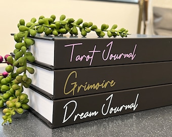 Personalized CovoBook™ | Custom Title Text Name Words | Choose Lettering Font, Color | Blank Hardcover Decor Unique Gift | Price PER 1 BOOK
