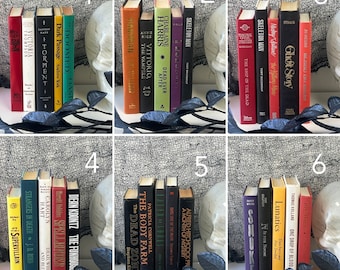 Halloween 5 Books Set | Real Books by Color | Spooky Haunted Evil Twisted Scary Book Titles | Perfect for Display or Reading!