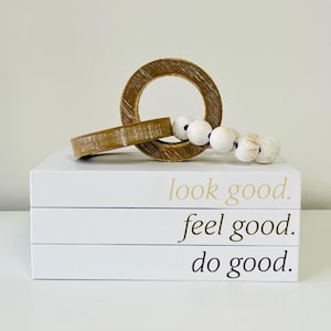 Personalized CovoBook™ 3 Book Set | Custom Title Text Name | Choose Font, Lettering Color | Blank Hardcover Decor Gift