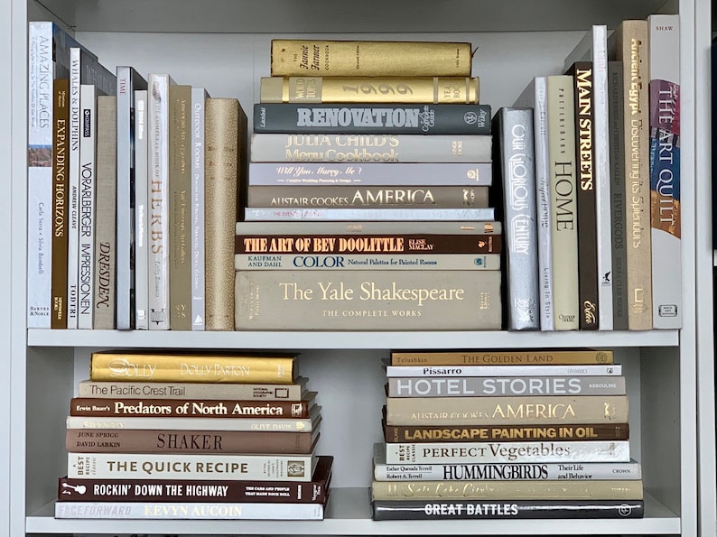 Coffee Table Book by Color Oversized Books Entry Table Etsy