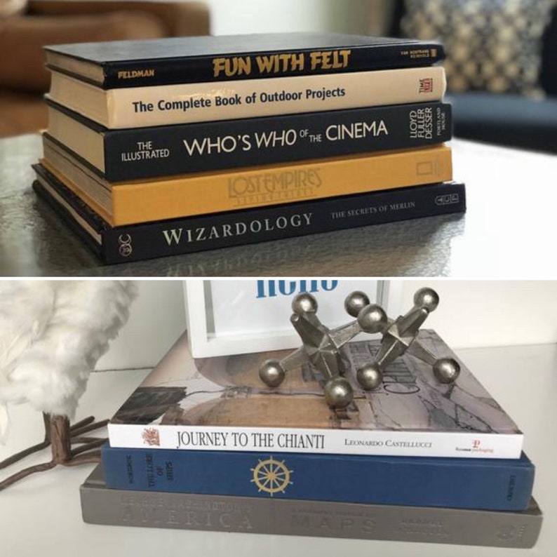 Coffee Table Book by Color Oversized Books Entry Table Etsy