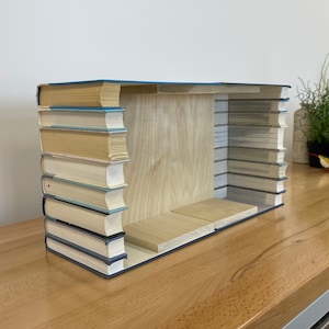 Cache-électronique double CovoBox v2™ | Rangement caché | Cacher les câbles du modem pour décodeur câble | De vrais livres | Compartiment secret