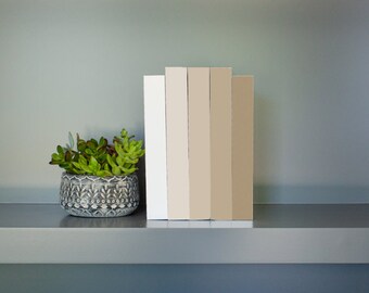 CovoBook™ Neutral Colors Book Set | Real Blank Hardcover | Home Décor Office Staging Wedding Display Set Prop Interior Design Unique Gift