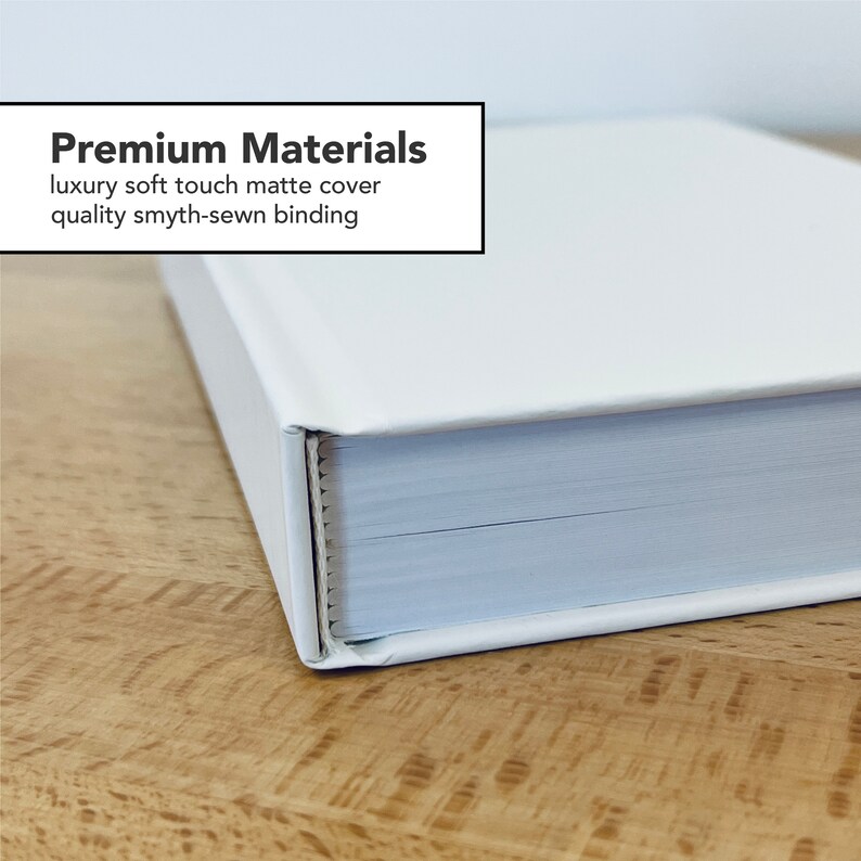 Personalized CovoBook+™ | Custom Title Text or Name | Choose Vinyl Lettering Font, Color | Blank Hardcover Unique Gift | Price is PER 1 BOOK image 6