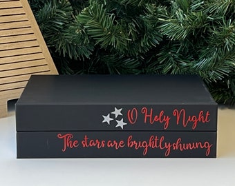 Christmas CovoBook™ 2 Books Set | Black and Red Festive Decoration | Blank Hardcover | Holiday Home Decor Unique Gift | Price is PER SET