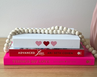 Valentines Pink and Red | Real Books by Color | Love and Romance Book Titles | Perfect for Display or Reading!