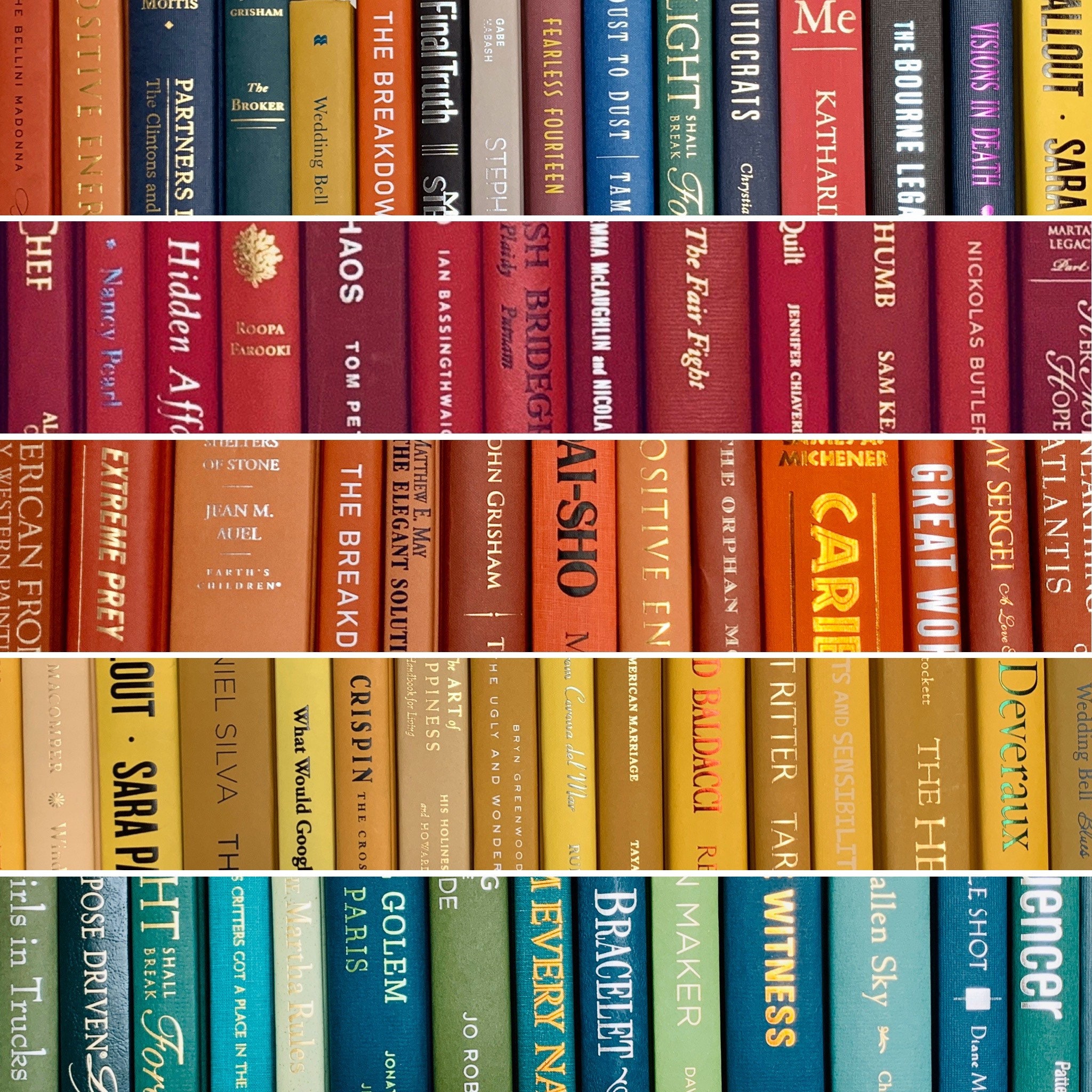Real Books by Color™ Choose 15 Colors Office Home - Etsy