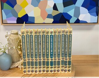Tall CovoBox— Illustrated Encyclopedia of Animal Life | Yellow and Green Vintage Collection  | Hidden Storage Secret Book Box Hider |