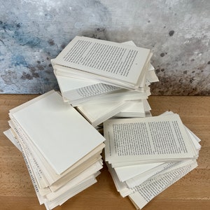 Páginas de libros recortadas / Elaboradas a partir de libros reales / El precio es por libra