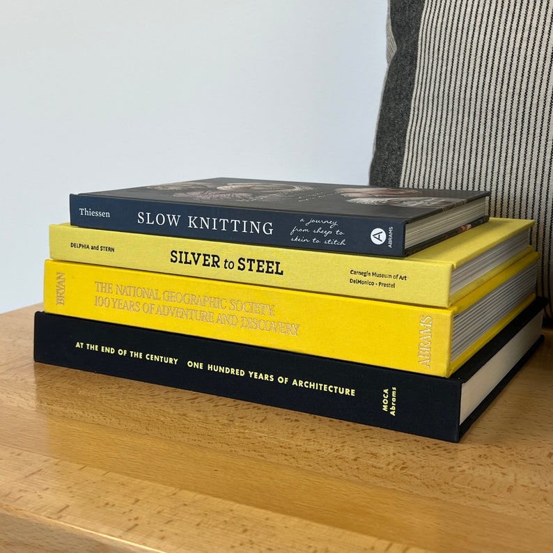 Black and Yellow Coffee Table Book Fashion Titles Oversized Etsy