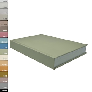 Libros de tapa dura en blanco CovoBook™ SAGE Real Blank Hardcover™ / Libros decorativos de tapa dura en blanco para decoración del hogar o la oficina, atrezzo fotográfico, estantería o expositor de mesa