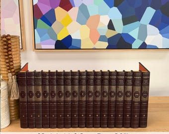 CovoBox— Masterplots Digests of World Literature Magill Leather Vintage Book Set Hidden Storage Secret Book Box Electronics Hider | Router