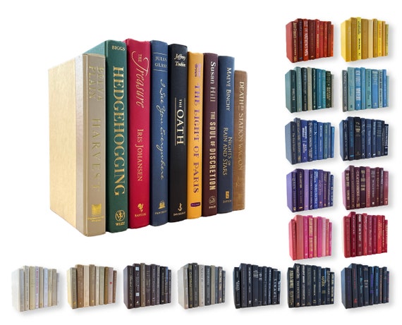 Real Books by Color™ Choose Your Colors Office, Home, Staging, Wedding,  Props, Shelf, Book Stack Designer Thrift Used Decor 