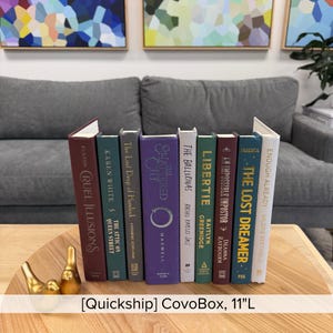CovoBox— Hidden Storage Secret Book Box Electronics Hider | Hide Router, Cable Modem, Cords, Plugs, Outlets, Money, Docs | Made w Real Books
