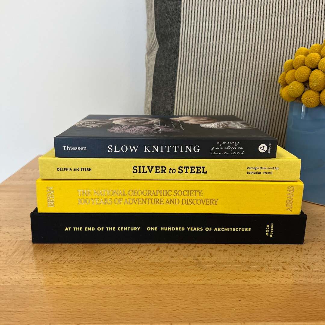 Black and Yellow Coffee Table Book Fashion Titles Oversized Books