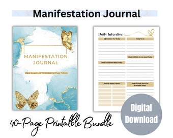 Manifestation Journal | Planner | Notebook | Checklist | Diary