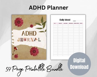 Focus Forward: Your ADHD Journey Digital Product | Notebook | Planner | Checklist | Diary