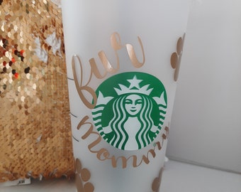 Starbucks Frosted Reusable "Fur Mommy" Cold Venti Cup