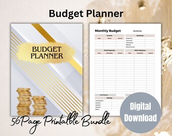 Comprehensive Budget Planner: Your Complete Financial Companion! Digital Planner, Notebook, Journal, Checklist