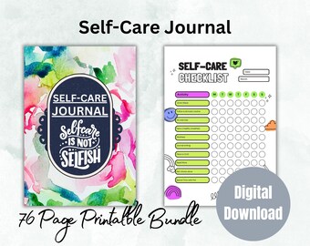 Self-Care Journal: Your Journey to Radiant Well-being Starts Here | Digital | Planner | Notebook |Checklist