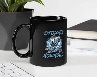 Utah Stormin Mormons NHL Hockey Club Team Mug in black