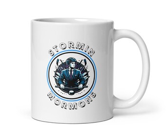 Utah Stormin Mormons NHL hockey team white coffee mug
