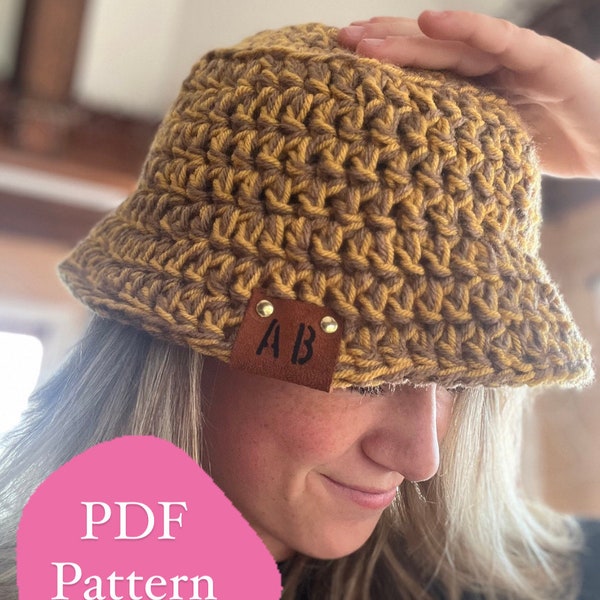 Crochet Bucket Hat Three Size Combo PATTERN - Beginner Friendly - Cute Chunky Bucket Hat Pattern - Summer Hat - Quick and Easy Pattern