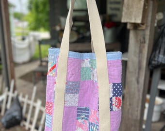 Sac fourre-tout matelassé seau unique fait main