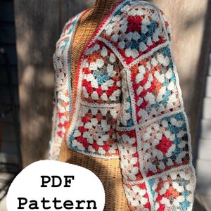 Crochet Granny Square Cardigan PATTERN