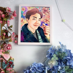 J Hope Art Print BTS Kpop Fanart, Kpop Room Decor Picture Digital Painting Finger Heart