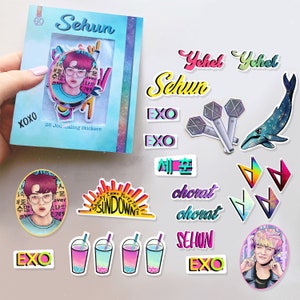 downloadable kpop sticker sheets exo bujo bullet journal etsy