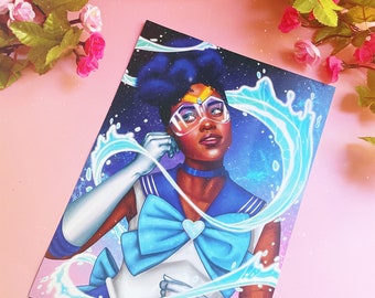 Sailor Mercury: Sailor Moon Scout Fanart Lupita Nyongo