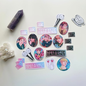 BTS Sticker Set für Journaling: 25 Bullet Journal KPOP Scrapbooking Stickers