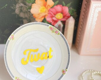 Dirty Dishware: Twat Vintage Plate Wall Hanging Kitchen Decor