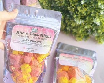 Juicy Grapefruit & Bergamot Bath Confetti: Bath Bomb Bath Powder "About Last Night"
